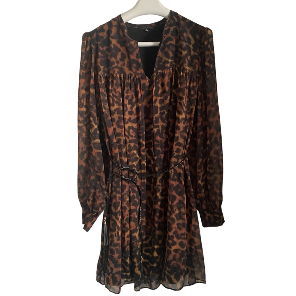 Alluring Guess Brand Medium Cheetah Print Baby Doll Dress